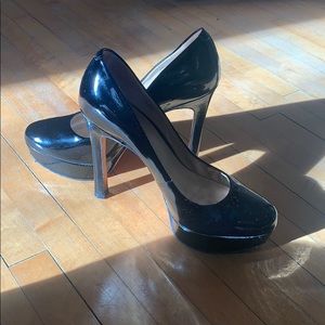Joan & David Black Patent Leather high Heels